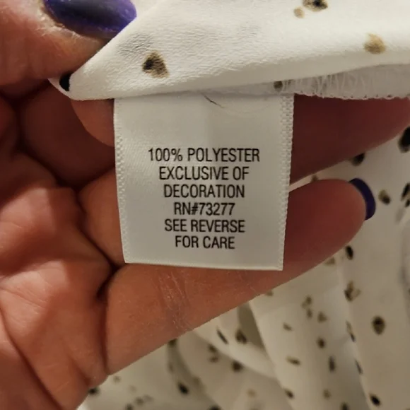 Apt. 9 White and Black Speckled Blouse - Picture 10 of 10
